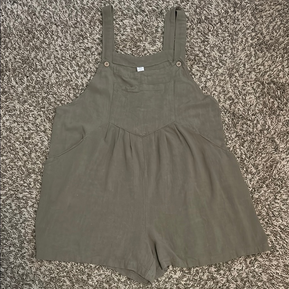 Olive Green Overalls